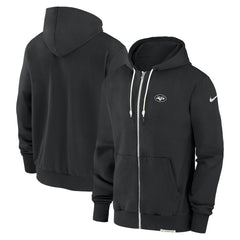 New York Jets Sideline Performance Full-Zip Hoodie Sweatshirt Black