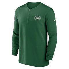 New York Jets 2023 Sideline Performance Long Sleeve Tri-Blend Quarter-Zip Top Green