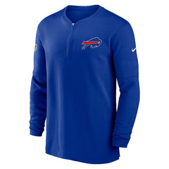 Buffalo Bills 2023 Sideline Performance Long Sleeve Tri-Blend Quarter-Zip Top Royal