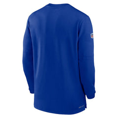 Buffalo Bills 2023 Sideline Performance Long Sleeve Tri-Blend Quarter-Zip Top Royal