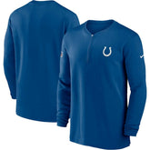 Indianapolis Colts 2023 Sideline Performance Long Sleeve Tri-Blend Quarter-Zip Top Royal
