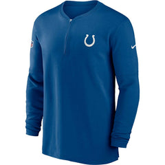 Indianapolis Colts 2023 Sideline Performance Long Sleeve Tri-Blend Quarter-Zip Top Royal