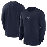 Tennessee Titans 2023 Sideline Performance Long Sleeve T-Shirt Navy