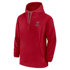 Tampa Bay Buccaneers Sideline Half-Zip Hoodie Red