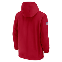 Tampa Bay Buccaneers Sideline Half-Zip Hoodie Red