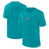Miami Dolphins 2023 Sideline Performance T-Shirt Aqua