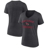 Arizona Cardinals Women's Victory Arch Team V-Neck T-Shirt Charcoal