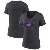 Buffalo Bills Women's Victory Arch Team V-Neck T-Shirt Charcoal
