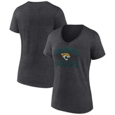Jacksonville Jaguars Women's Victory Arch Team V-Neck T-Shirt Charcoal