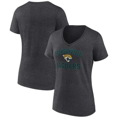 Jacksonville Jaguars Women's Victory Arch Team V-Neck T-Shirt Charcoal