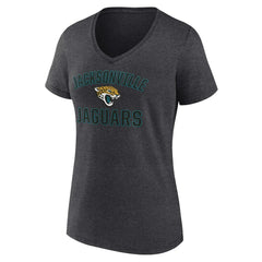Jacksonville Jaguars Women's Victory Arch Team V-Neck T-Shirt Charcoal