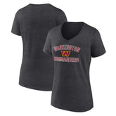Washington Commanders Women's Victory Arch Team V-Neck T-Shirt Charcoal