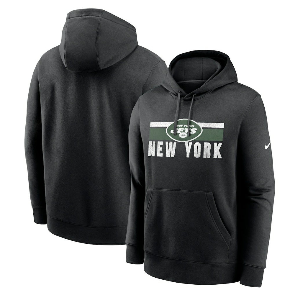 New York Jets Club Fleece Pullover Hoodie Black