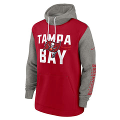 Tampa Bay Buccaneers Fashion Color Block Pullover Hoodie Red