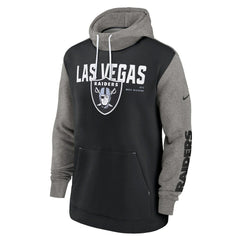 Las Vegas Raiders Fashion Color Block Pullover Hoodie Black