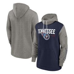 Tennessee Titans Fashion Color Block Pullover Hoodie Navy