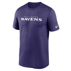 Baltimore Ravens Legend Wordmark Performance T-Shirt Purple