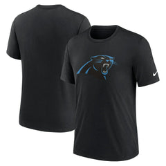 Carolina Panthers Rewind Logo Tri-Blend T-Shirt Black