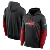 Arizona Cardinals Color Block Fleece Performance Pullover Hoodie Black