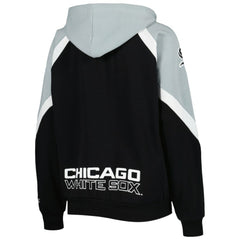 Chicago White Sox Starter Women's Hail Mary Full-Zip Hoodie - Black/Silver Hoodies