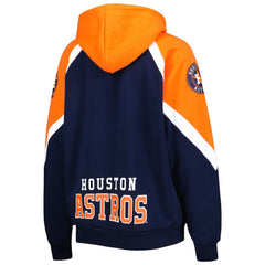 Houston Astros Starter Women's Hail Mary Full-Zip Hoodie - Navy/Orange Hoodies