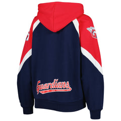 Cleveland Guardians Starter Women's Hail Mary Full-Zip Hoodie - Navy/Red Hoodies
