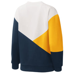 Milwaukee Brewers Starter Women's Shutout Pullover Sweatshirt - White/Navy Pullover
