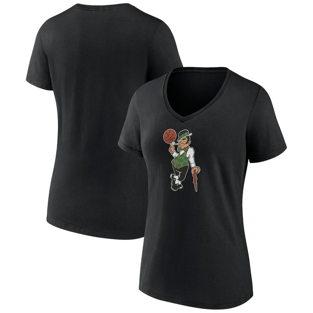 Boston Celtics Women's Alternate Logo V-Neck T-Shirt Black