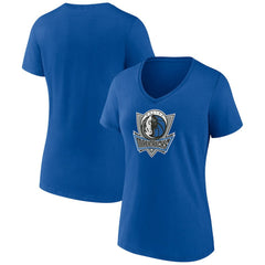 Dallas Mavericks Women's Alternate Logo V-Neck T-Shirt Royal
