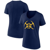 Denver Nuggets Women's Alternate Logo V-Neck T-Shirt Navy
