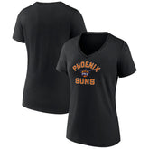 Phoenix Suns Women's Overtime Team V-Neck T-Shirt Black