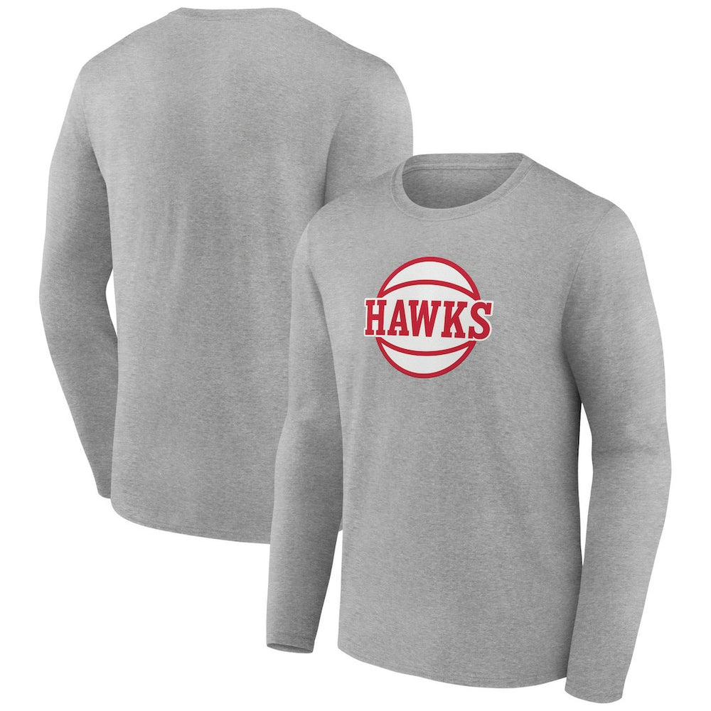 Atlanta Hawks Alternate Logo Long Sleeve T-Shirt Gray