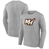 Miami Heat Alternate Logo Long Sleeve T-Shirt Gray