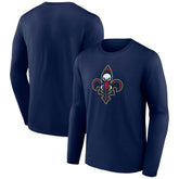 New Orleans Pelicans Alternate Logo Long Sleeve T-Shirt Navy