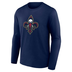 New Orleans Pelicans Alternate Logo Long Sleeve T-Shirt Navy