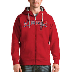 Los Angeles Angels Antigua Team Logo Victory Full-Zip Hoodie - Red Hoodies