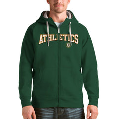 Athletics Antigua Team Logo Victory Full-Zip Hoodie - Green Hoodies
