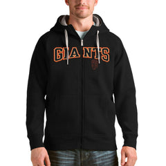 San Francisco Giants Antigua Team Logo Victory Full-Zip Hoodie - Black Hoodies