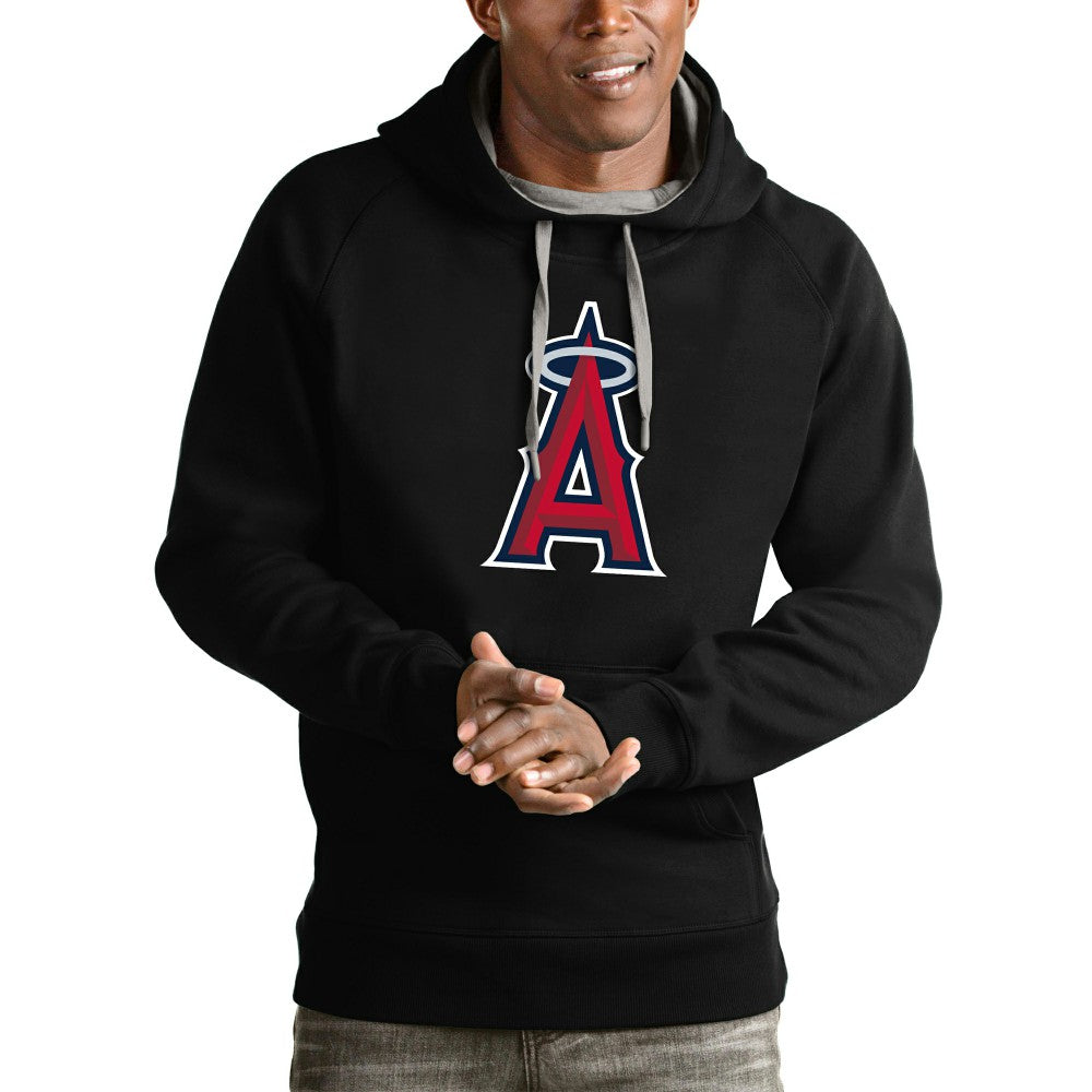 Los Angeles Angels Antigua Victory Pullover Team Logo Hoodie - Black Hoodies