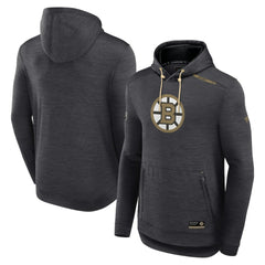 NHL Boston Bruins Fanatics Authentic Pro Tech Pullover Hoodie - Heather Charcoal