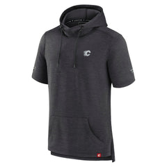 NHL Calgary Flames Fanatics Authentic Pro Short Sleeve Pullover Hoodie - Heather Charcoal