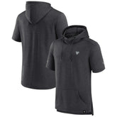 NHL Pittsburgh Penguins Fanatics Authentic Pro Short Sleeve Pullover Hoodie - Heather Charcoal