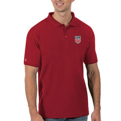 USMNT Antigua Legacy Pique Polo Red