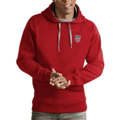 USMNT Antigua Victory Pullover Hoodie Red shop