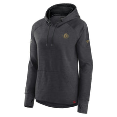 NHL Ottawa Senators Fanatics Women's Authentic Pro Pullover Hoodie - Heather Charcoal