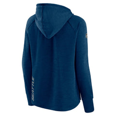 NHL Seattle Kraken Fanatics Women's Authentic Pro Pullover Hoodie - Heather Deep Sea Blue