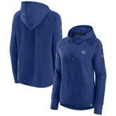 NHL Vancouver Canucks Fanatics Women's Authentic Pro Pullover Hoodie - Heather Blue