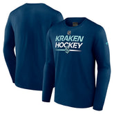 NHL Seattle Kraken Fanatics Authentic Pro Primary Long Sleeve T-Shirt - Deep Sea Blue