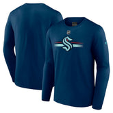 NHL Seattle Kraken Fanatics Authentic Pro Secondary Long Sleeve T-Shirt - Deep Sea Blue