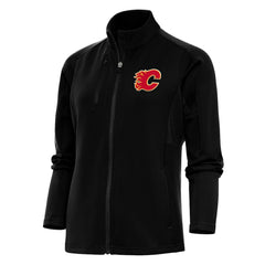 NHL Calgary Flames Antigua Women's Team Logo Generation Full-Zip Jacket - Black